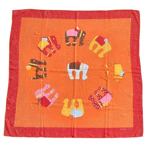 hermes le ronde des elephante scarf|Hermes Scarf Elephant .